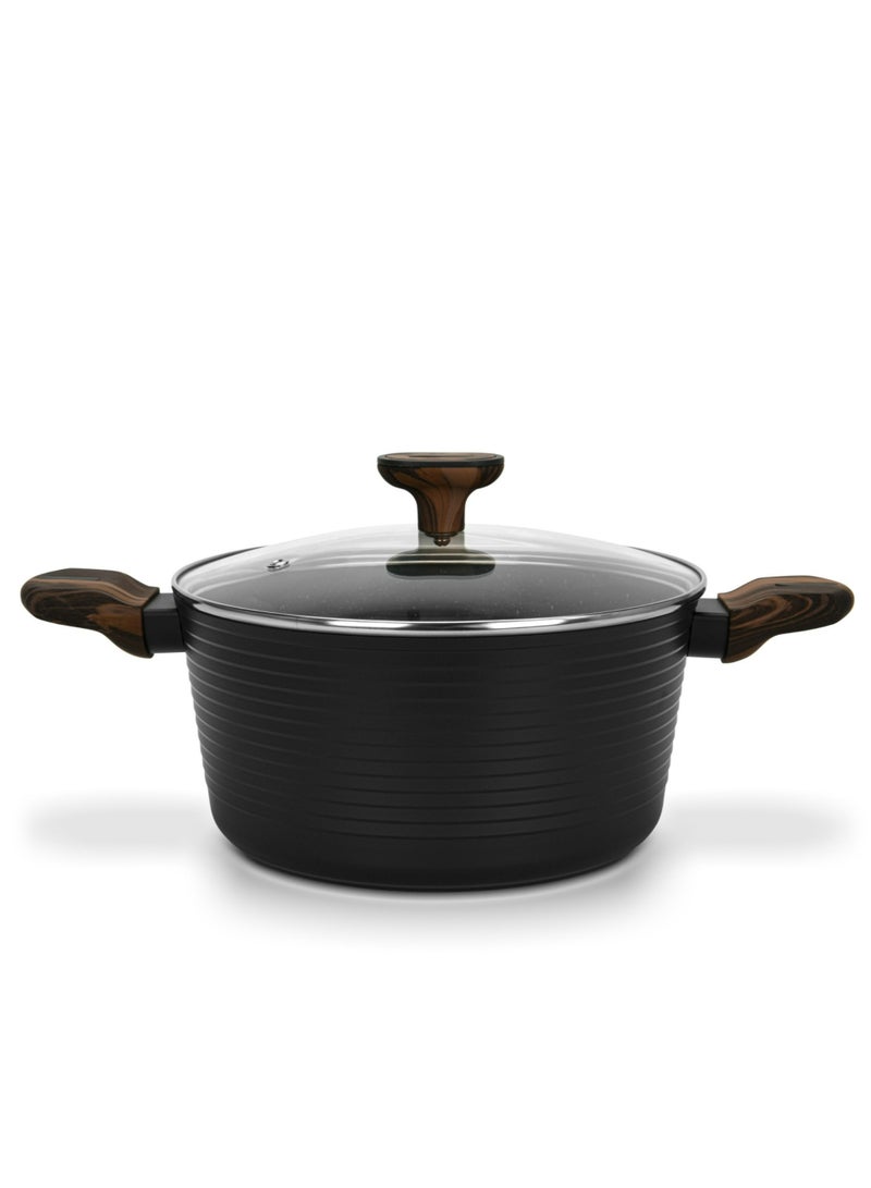 Fissman Stockpot Cuisine 20x10cm/2.6 Ltr With Glass Lid (Aluminium With Non-Stick Coating) - Image 4
